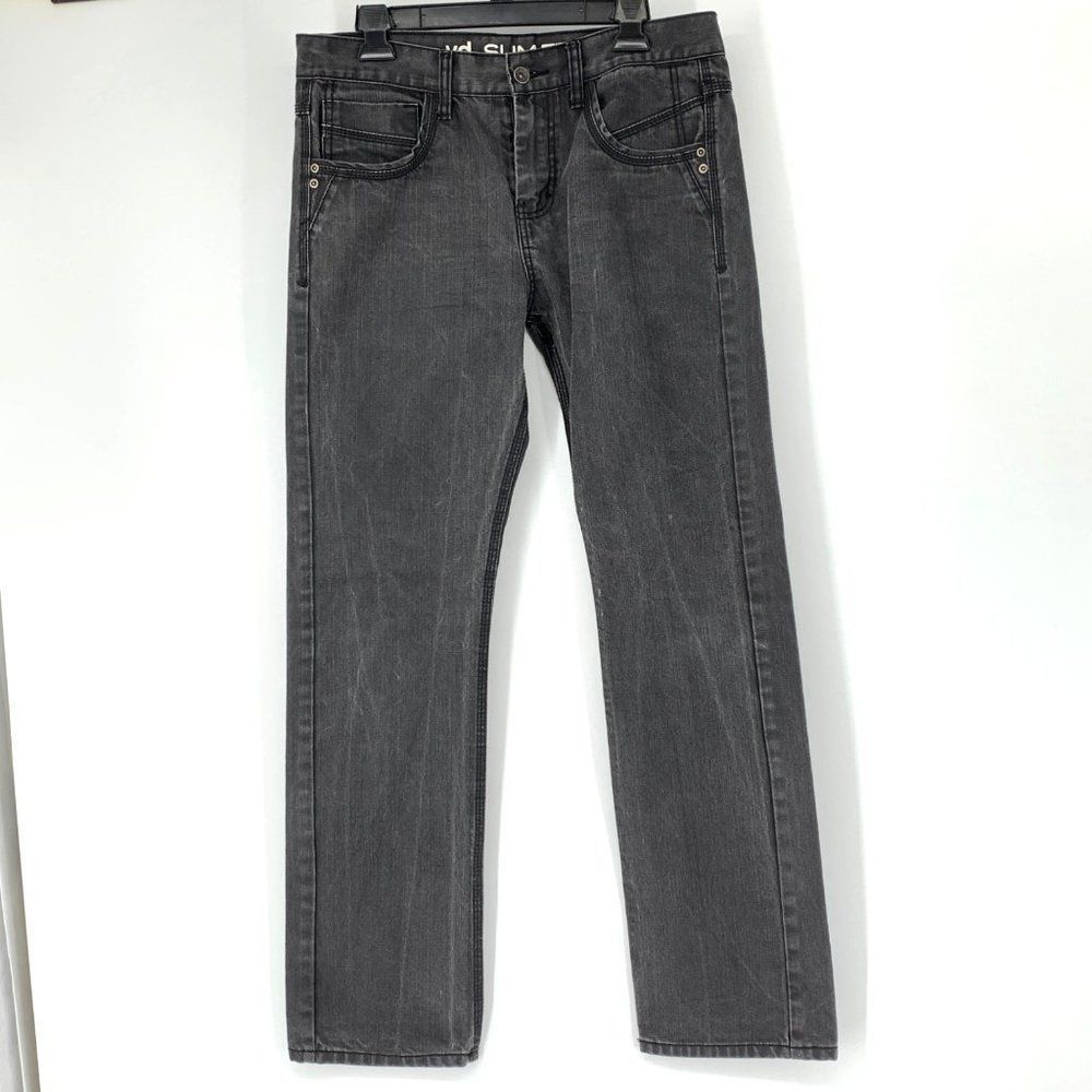 yd slim fit 100% cotton Australia Jeans Black Straight Sz 33 x 32 Mens 3137